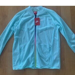 Nike Aqua Mesh Jacket with Multicolor Zipper